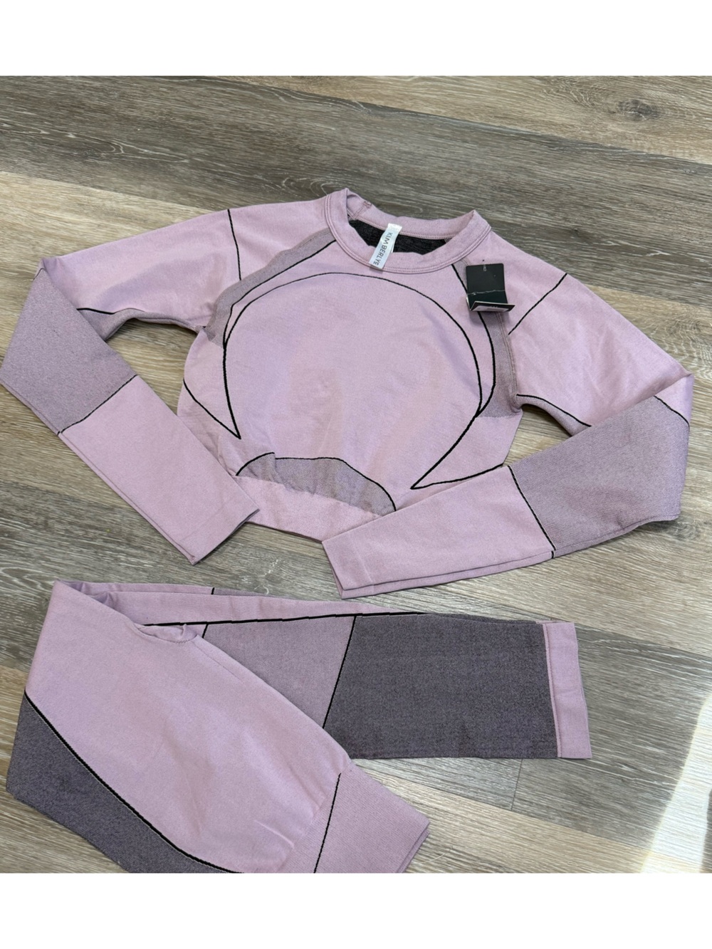 Lavender & Dusty Mauve Abstract Colorblock Set